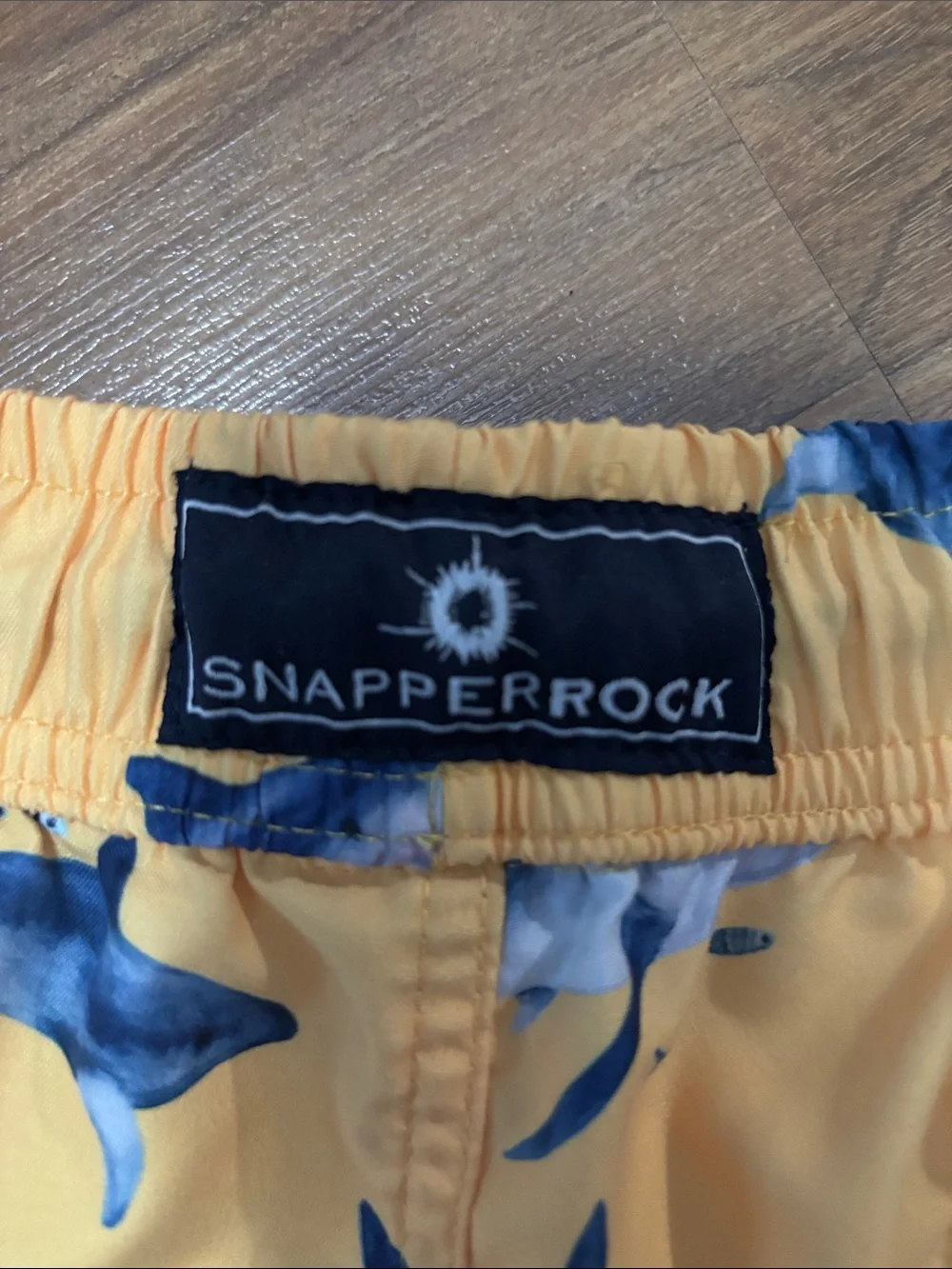 Snapper Rock Boys Swim Trunks in Yellow with Sharks Size 14 Youth